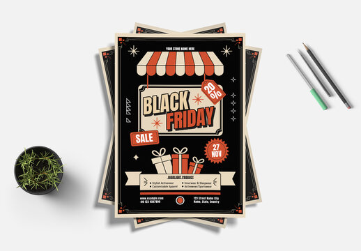Retail Store Black Friday Promotion Flyer