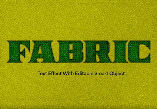 Textile Texture Text Effect With Smart Object