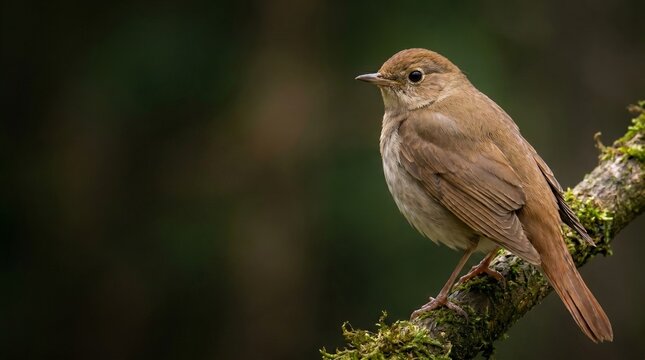 a nightingale bird on brandh, ultra realistic close-up professional wildlife photography of a nightingale bird