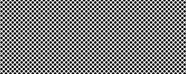 Black circular dots on white background. Mosaic holey print. Perforated metal texture. Peg board, radiator or speaker grill surface with repeated round holes. Vector graphic illustration.Eps10 © Selviana