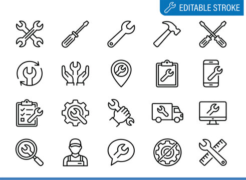 Repair &ndash; Vector Illustration Icon, Repair, Tool, Screwdriver, Service