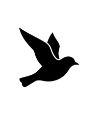 Naklejka premium A bird flies freely in the clear blue sky with wings spread wide outdoors.