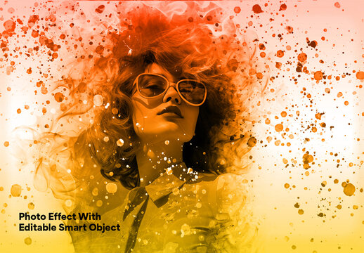 Ink Splash Portrait Photo Effect Template