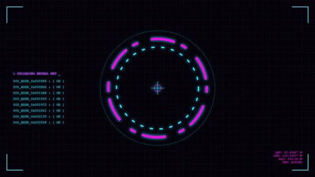 Futuristic Cyberpunk HUD Interface Loop Animation