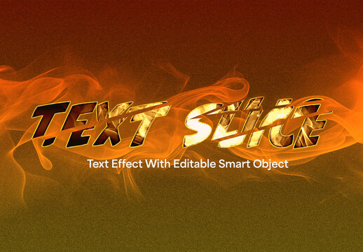 Flame Style Editable Slice Text Effect