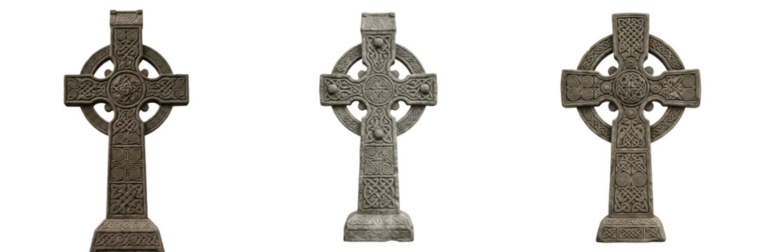 Ancient Celtic Stone Cross High Cross Statue PNG - Irish Heritage Memorial Monument Clipart