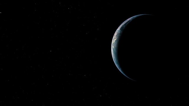 Mercury, Venus, Earth, Mars in the solar system space