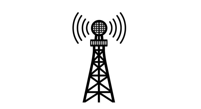 Cellular Tower Communication Broadcasting Signal.