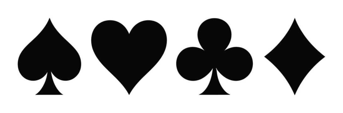 Playing Card Suit Symbols Vector Illustration