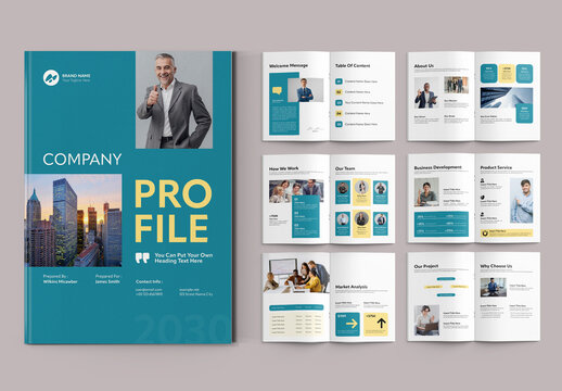Company Profile Brochure Template Layout