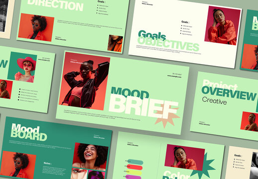 Mood and Brief Presentation Template Design Layout