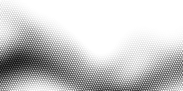 Geometric pattern of black diamonds on a white background.Seamless in one direction.Long fade out.The radial transformation method.
