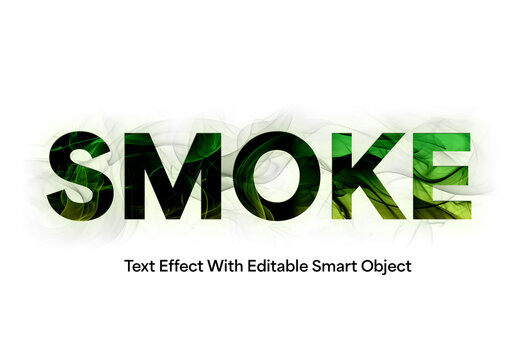 Smoke Text Effect With Editable Smart Object