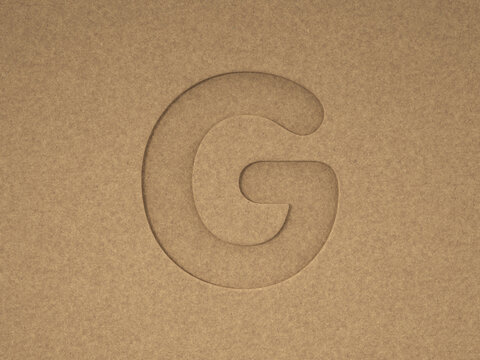 Cardboard cutout letter G