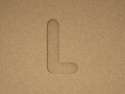 Cardboard cutout letter L