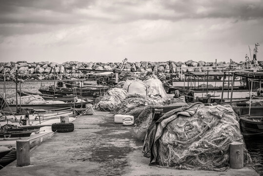 Bateaux de p&ecirc;che au port