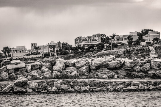 Maisons en bord de mer en Tunisie