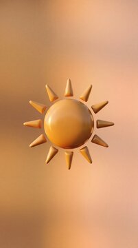 A luminous sun against a soft, gradient background, emanating warmth and positivity, creating a serene and uplifting scene.