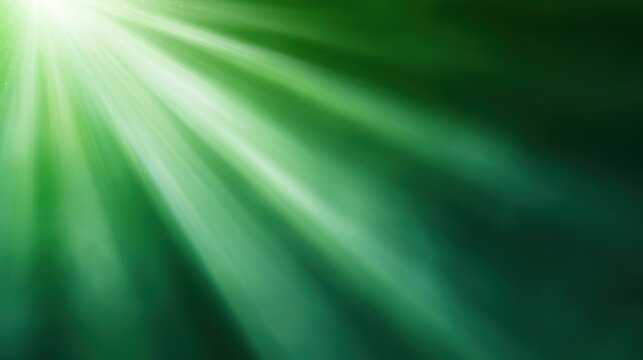 Green gradient background with light rays, abstract sustainability theme, sstkgreen