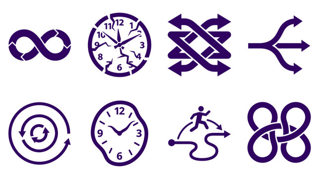 Time and infinity symbols combined.