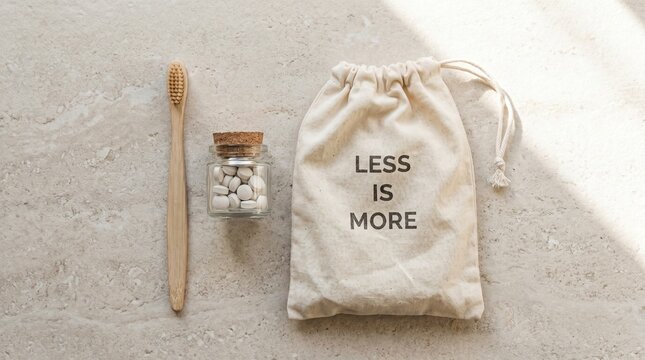 Zero Waste Dental Care Kit with Bamboo Toothbrush and Toothpaste Tablets in Cotton Pouch