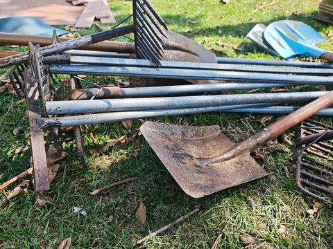 old rusty shovel