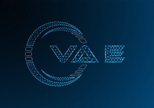 VAE low poly letter logo vector design. VAE lower poly logo design. Low poly logo.