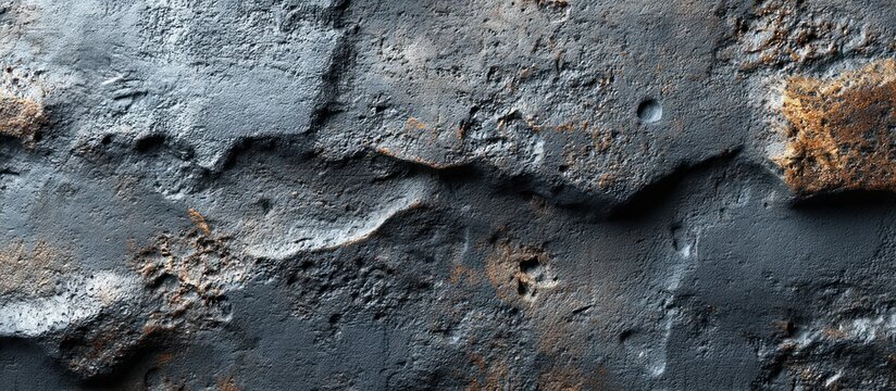 Close-up of weathered surface showing textured layers, cracks, imperfections, and varying color tones