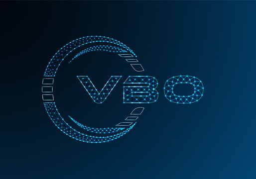 VBN low poly letter logo vector design. VBN lower poly logo design. Low poly logo.