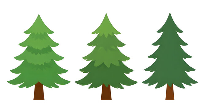green cartoon Christmas tree illustration, festive holiday pine vector, cute xmas tree design, cheerful winter decoration graphic, playful evergreen artwork illustration, decorated christmas tree vect