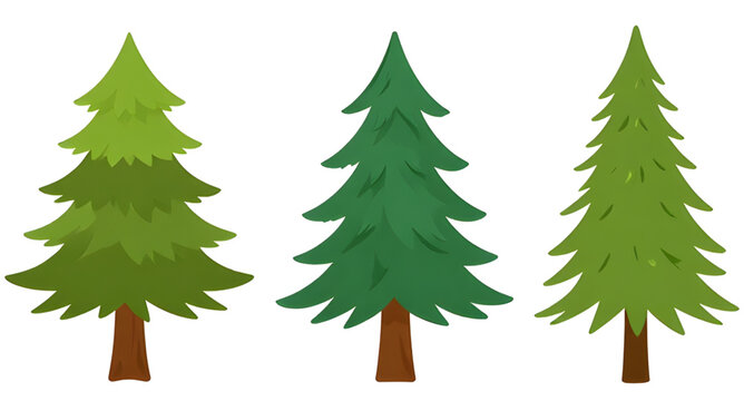 green cartoon Christmas tree illustration, festive holiday pine vector, cute xmas tree design, cheerful winter decoration graphic, playful evergreen artwork illustration, decorated christmas tree vect