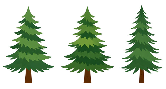 green cartoon Christmas tree illustration, festive holiday pine vector, cute xmas tree design, cheerful winter decoration graphic, playful evergreen artwork illustration, decorated christmas tree vect