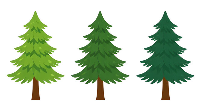 green cartoon Christmas tree illustration, festive holiday pine vector, cute xmas tree design, cheerful winter decoration graphic, playful evergreen artwork illustration, decorated christmas tree vect