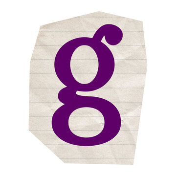 Torn newspaper letters alphabet