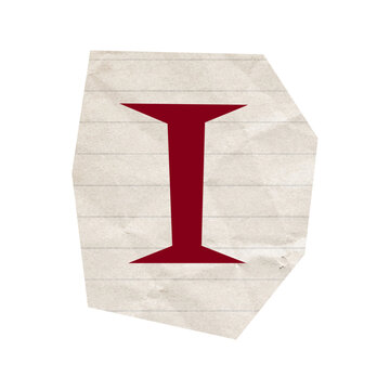 Torn newspaper letters alphabet