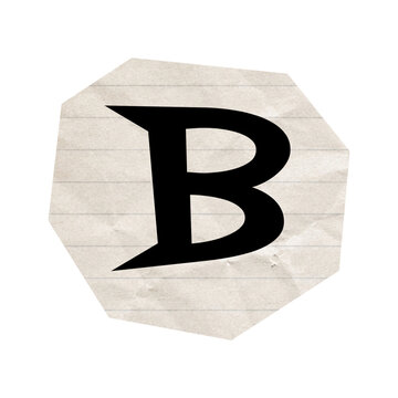 Torn newspaper letters alphabet