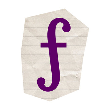 Torn newspaper letters alphabet