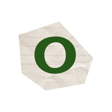Torn newspaper letters alphabet