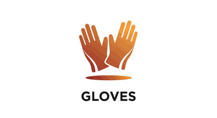 Fototapeta premium Orange Gloves Icon - A Simple and Clean Design for Protection.
