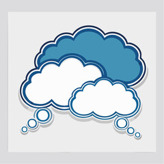 Obraz premium Speech Bubbles and Thought Clouds