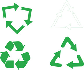 Fototapeta premium Variations of the recycling symbol