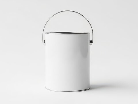 Minimalist stainless steel bucket with sleek arched handle