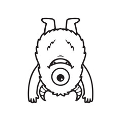 Obraz premium linearts funny cartoon monster
