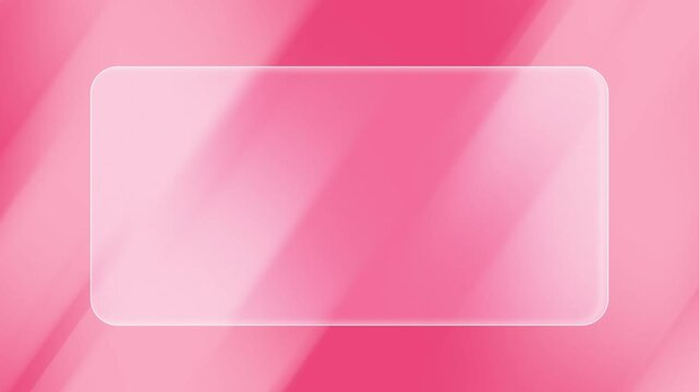Frosted glass rectangle with a bright pink background, ideal for graphic design projects, presentations, and social media content creation.