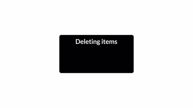 deleting items animation in 4K animation with alpha channel on transparent background many items deleting animation with icon