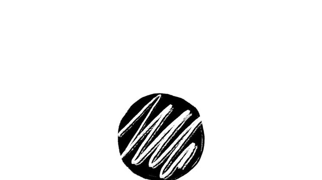 hand-drawn bouncing ball animation video