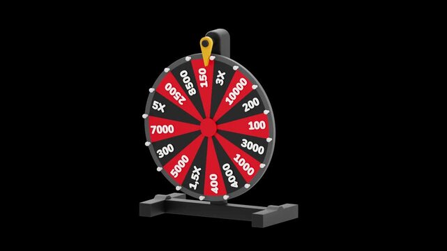 3D Spin the Wheel for Prize Games | Alpha Channel