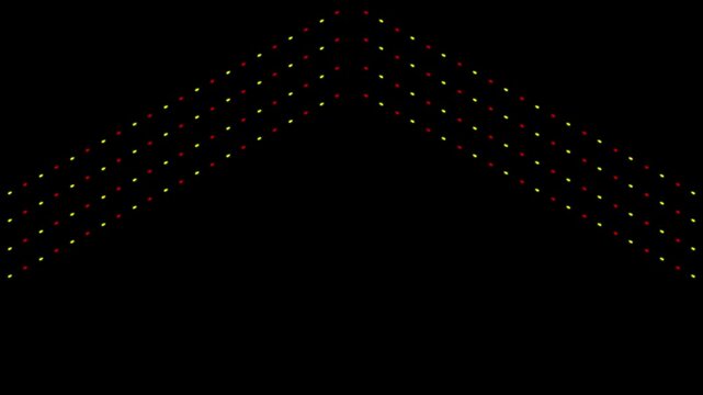 Seamless loop beautiful string light bulb garland with flashing lights on black background, party celebration new year animation background, light rendering motion design.