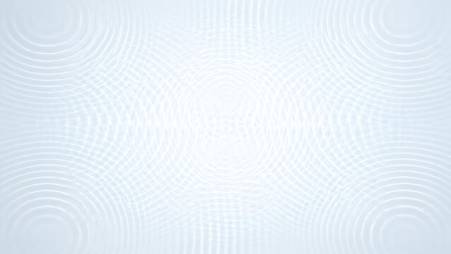 Aqua Blue Light Interference Fringes and Moir&eacute; Wave Patterns in Infinite White Space