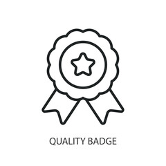 Fototapeta premium Quality Badge thin line vector icons
